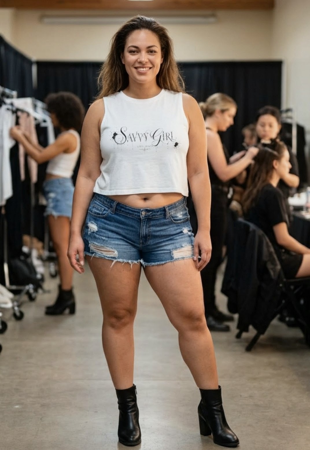 Cropped Sweatshirt — 'Oavy Girl' Gold Script Cropped Sweatshirt for Trendy Casual Wear