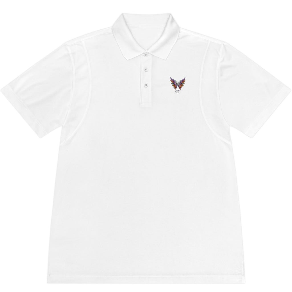 Polo Shirt — Colorful Butterfly Wings Chest Logo