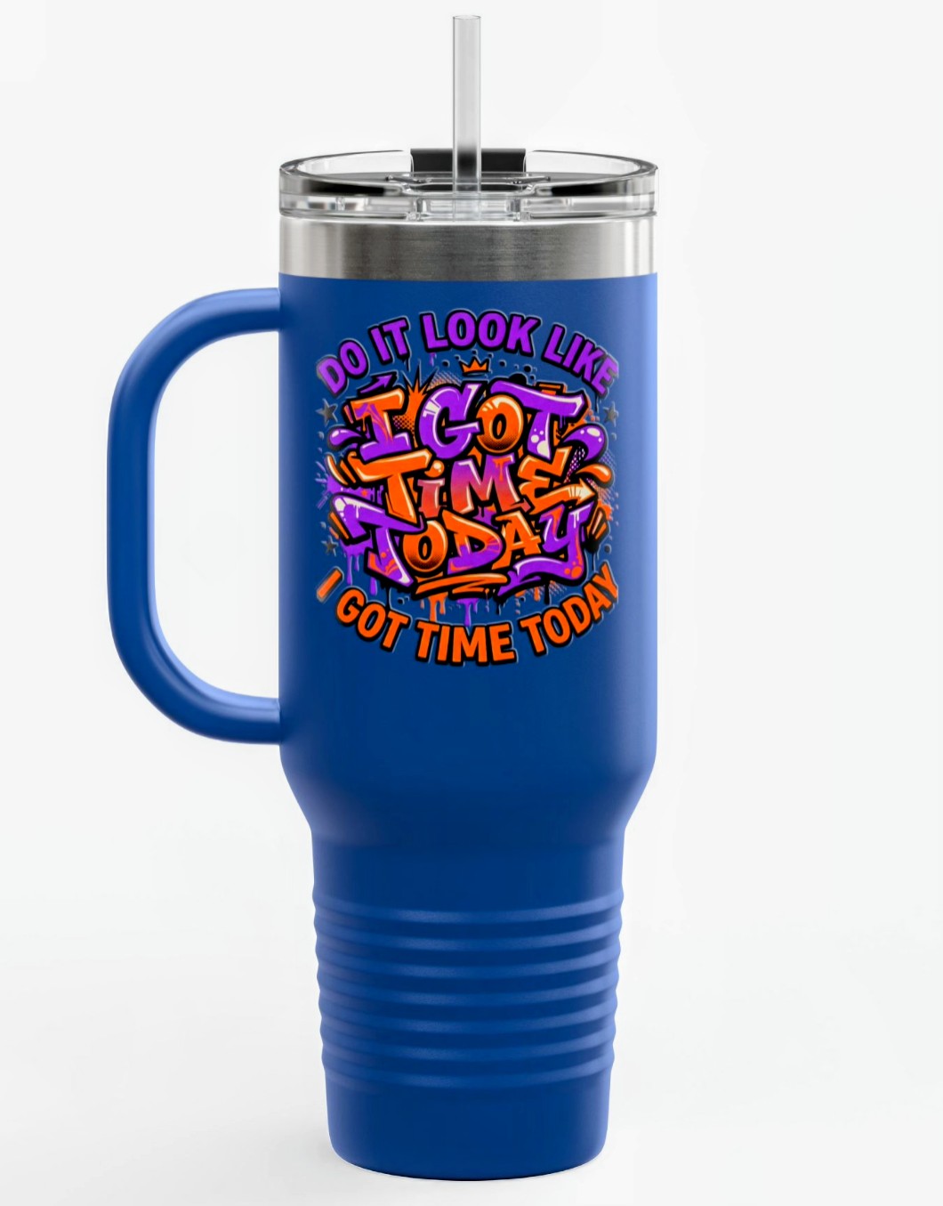 Angel Savvy Self Made 40oz Insulated Travel Mug — Monogrammed Winged Initial Tumbler