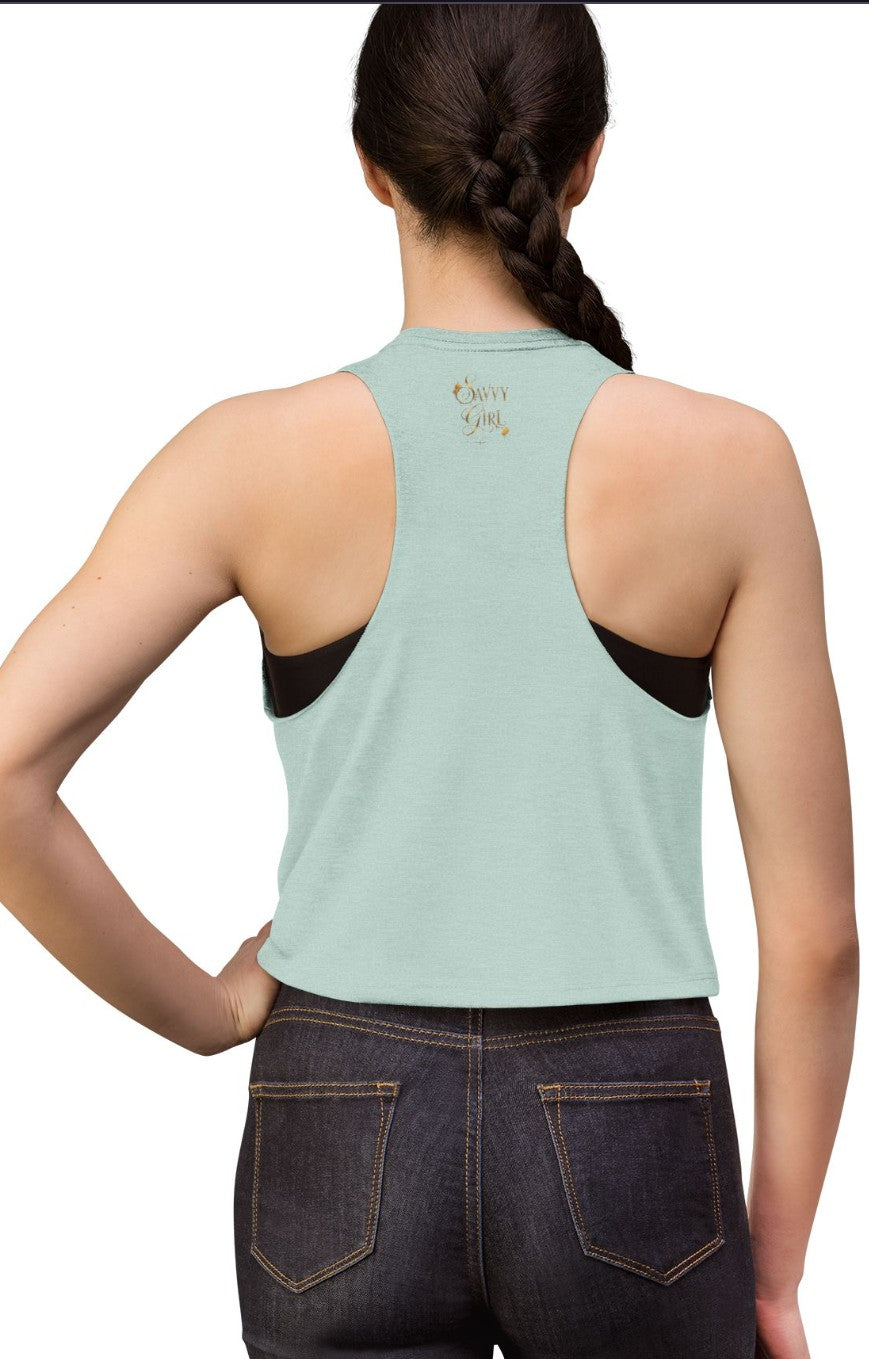 Savvy Girl Crop Top — Feminine Graphic Women's Crop Tank