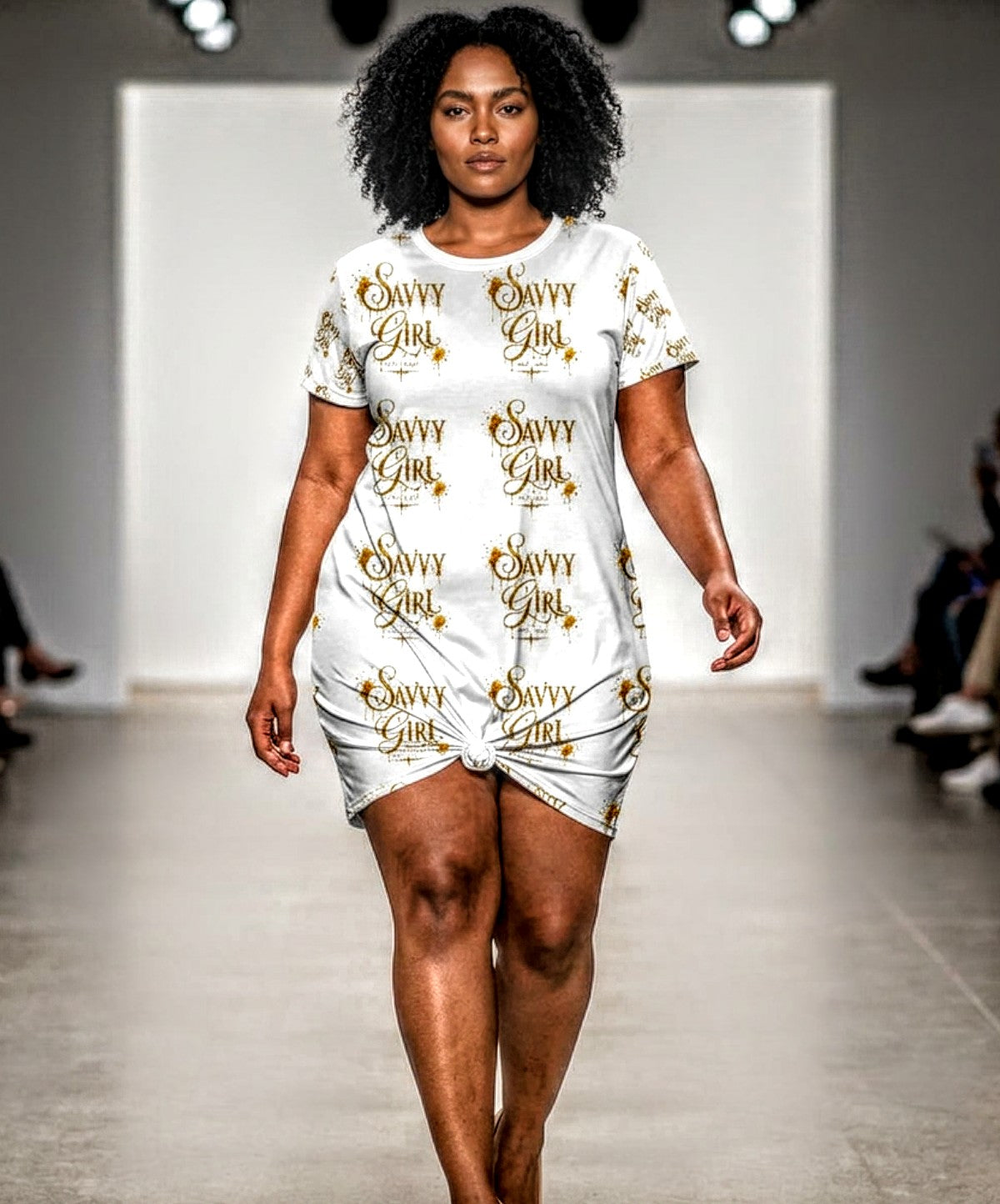 Savvy Girl Pattern T‑Shirt Dress — All‑Over Print Casual Summer Dress