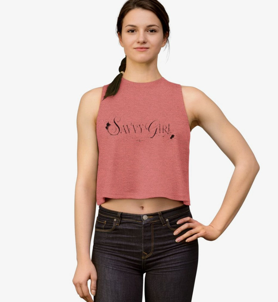 Savvy Girl Crop Top — Feminine Graphic Women's Crop Tank