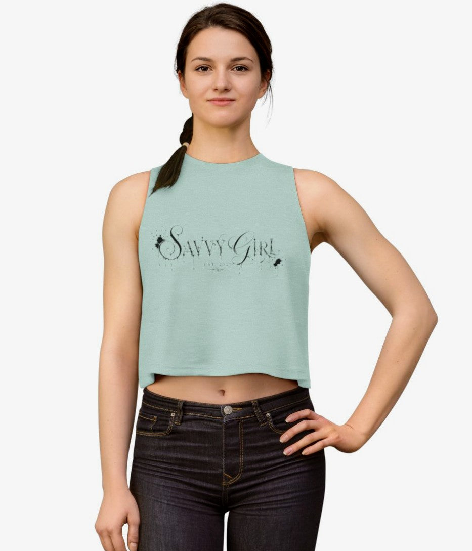 Savvy Girl Crop Top — Feminine Graphic Women's Crop Tank