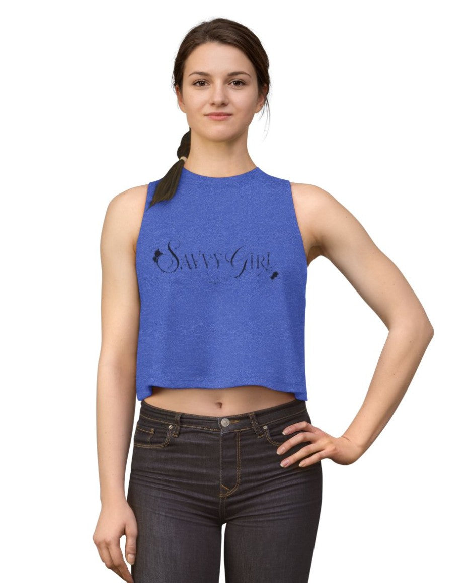 Savvy Girl Crop Top — Feminine Graphic Women's Crop Tank