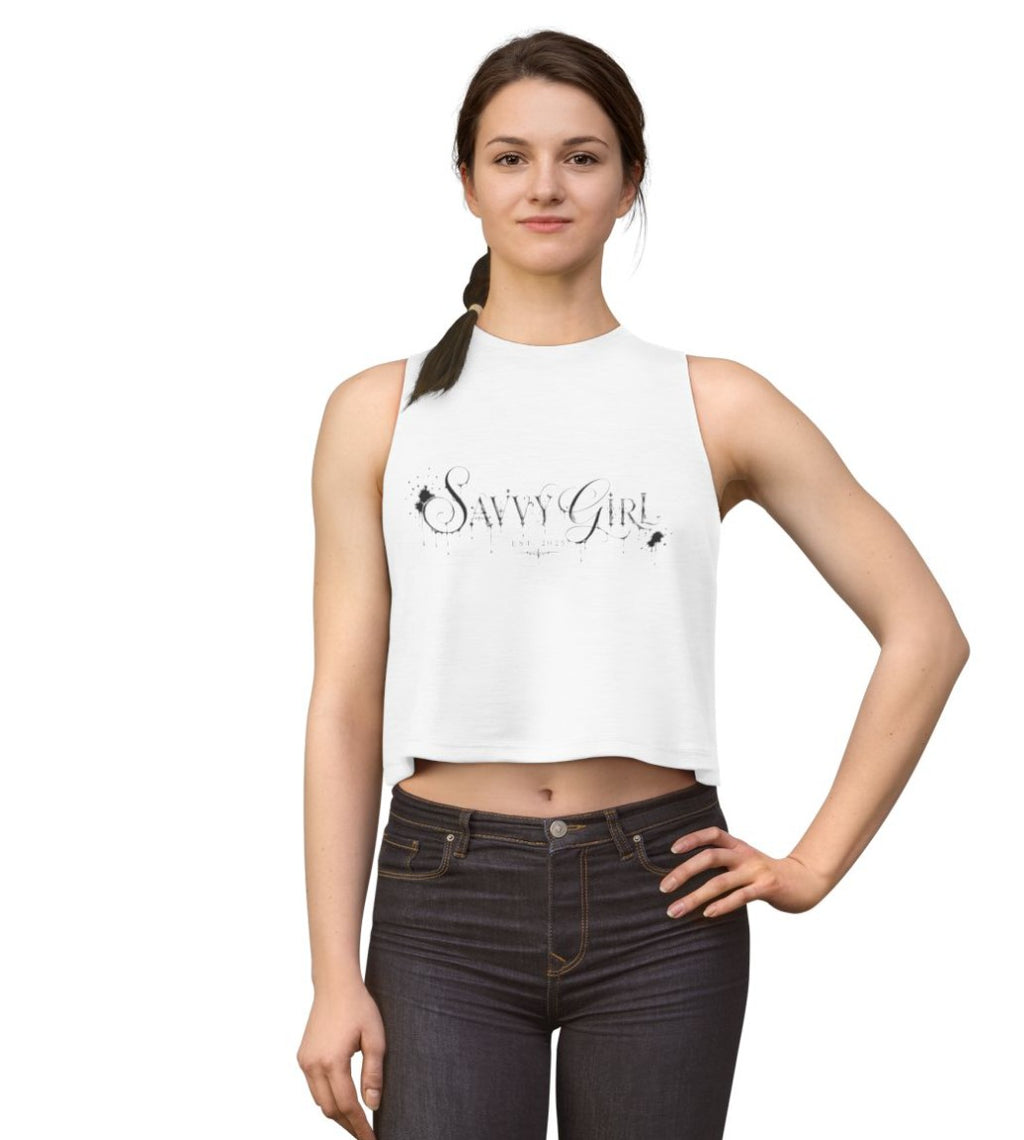 Savvy Girl Crop Top — Feminine Graphic Women's Crop Tank
