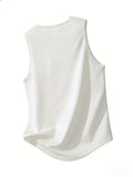 Men's Barbell Print Tank Top - Sleeveless breathable fitness shirt with weight training design on the back